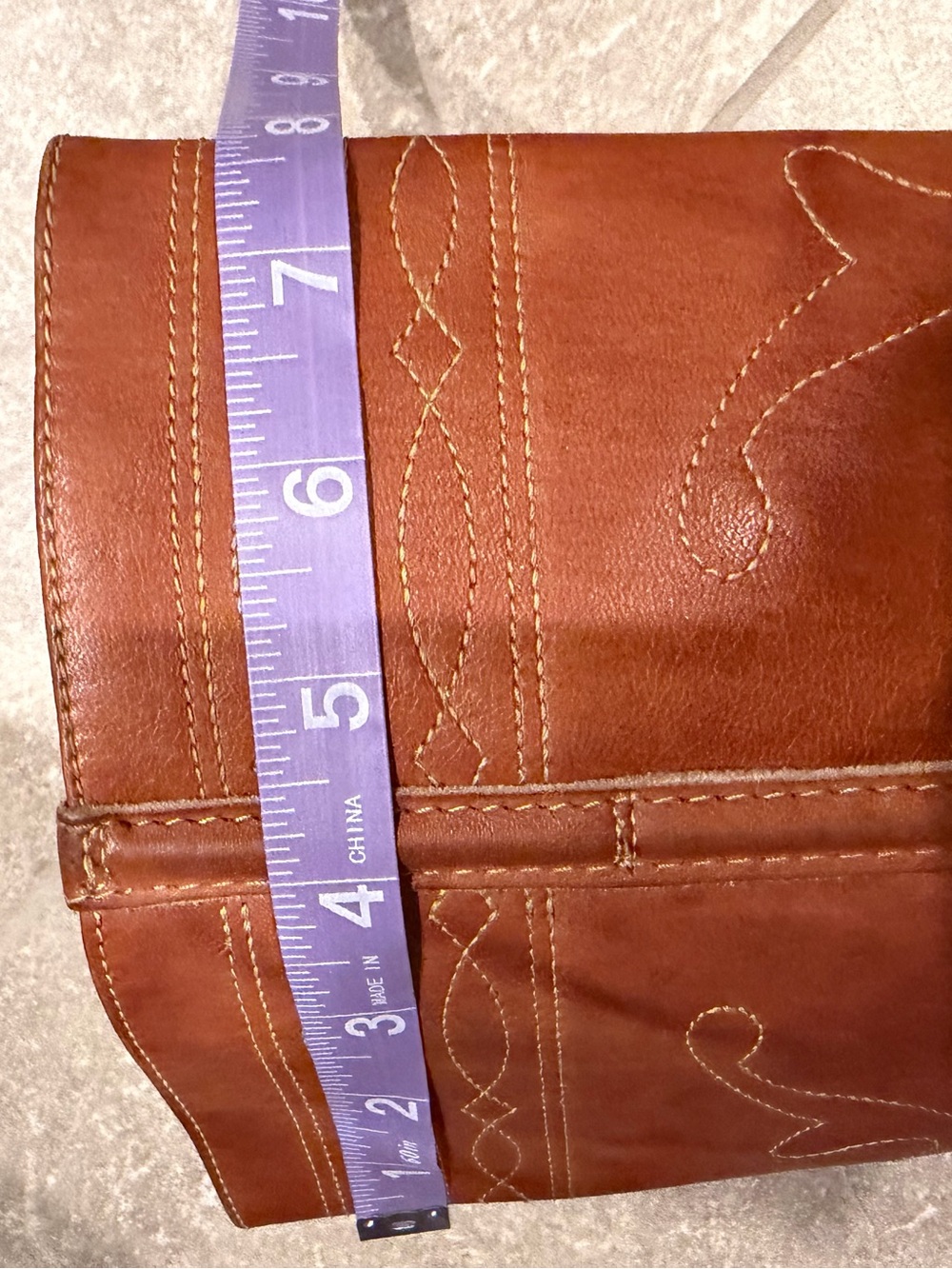 HTF Vintage Frye Campus Boot Marbled Horse Saddle Brown w Stitching 77370 Size 9 - Picture 9 of 9